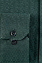 Men's Green Texture Dress Shirt