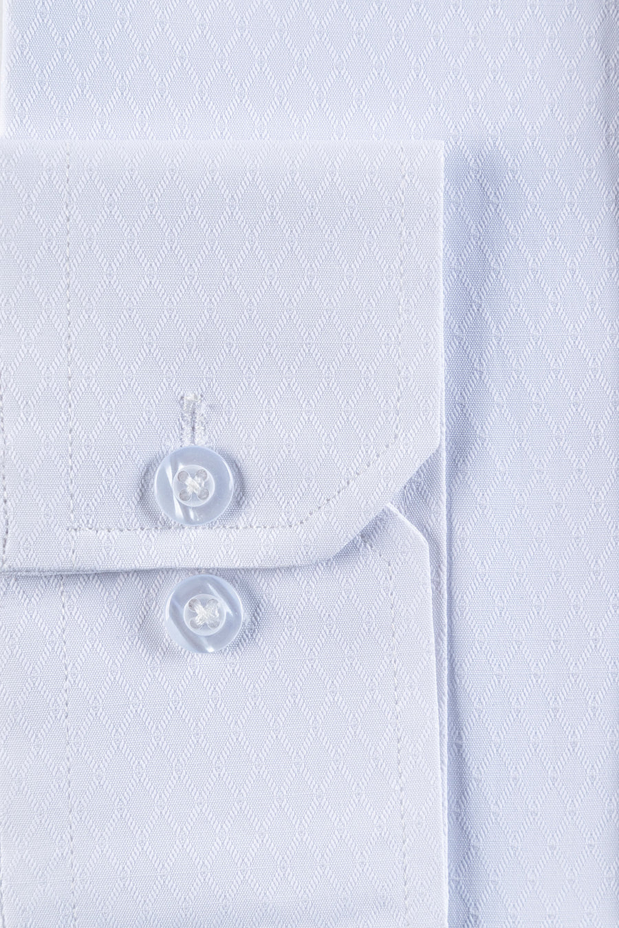 Men's White Texture Dress Shirt