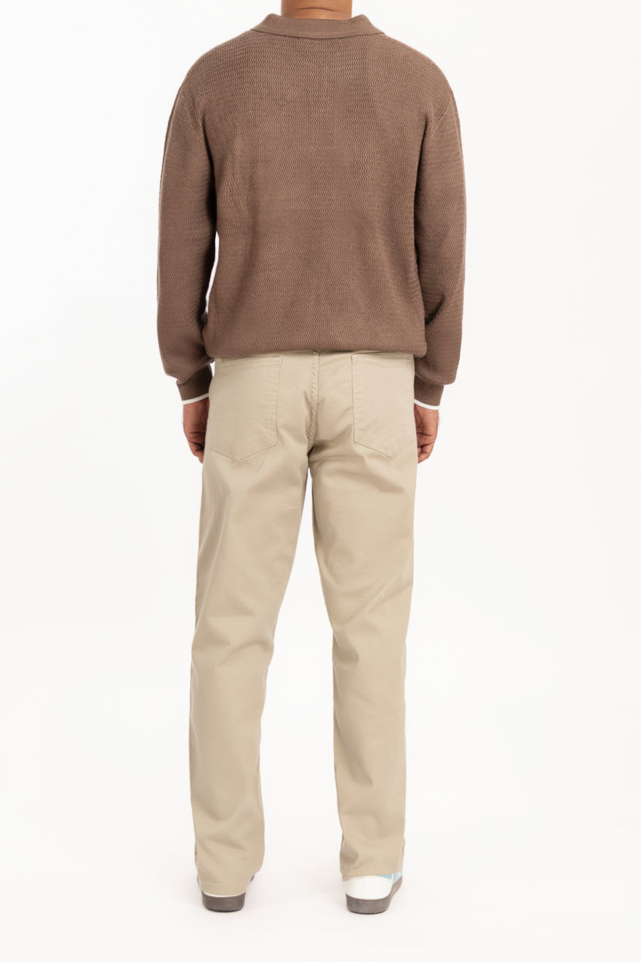 MEN'S WAVE KNIT POLO SWEATER