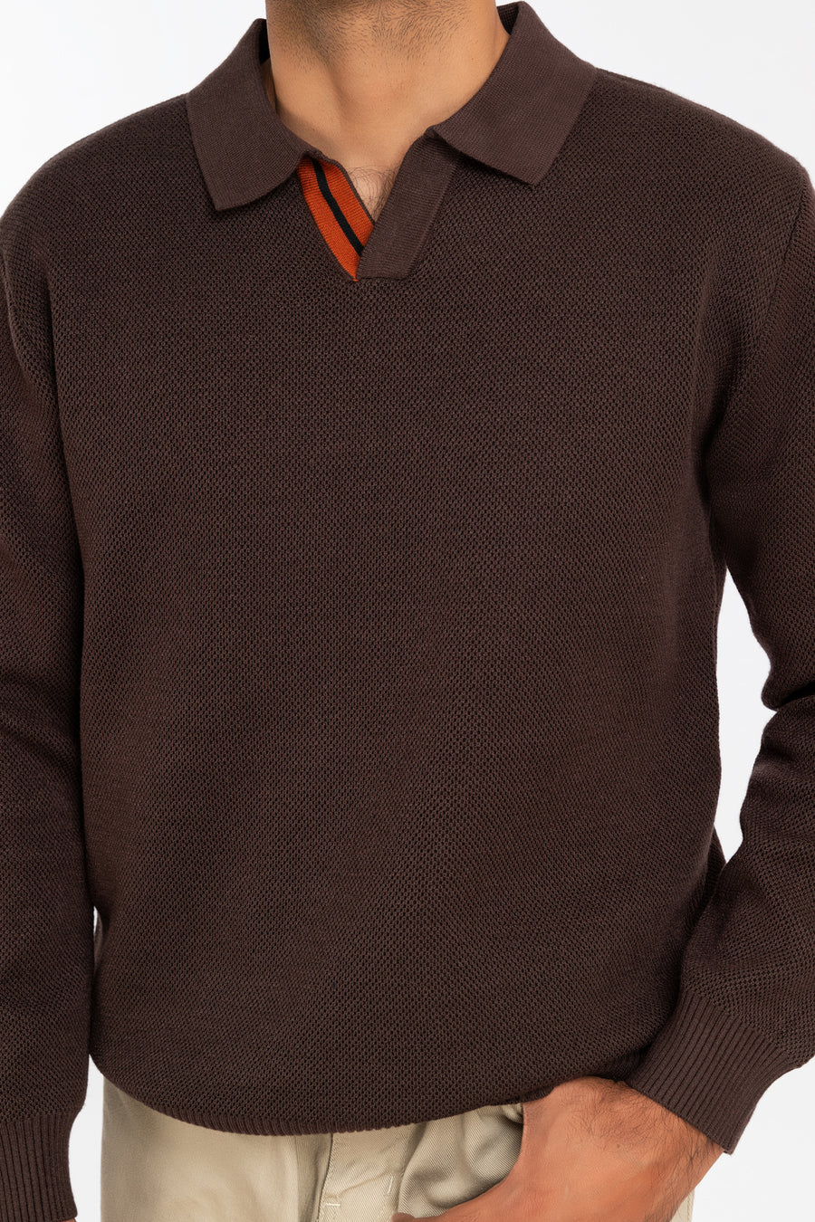 Men's Johnny Collar Polo Sweater