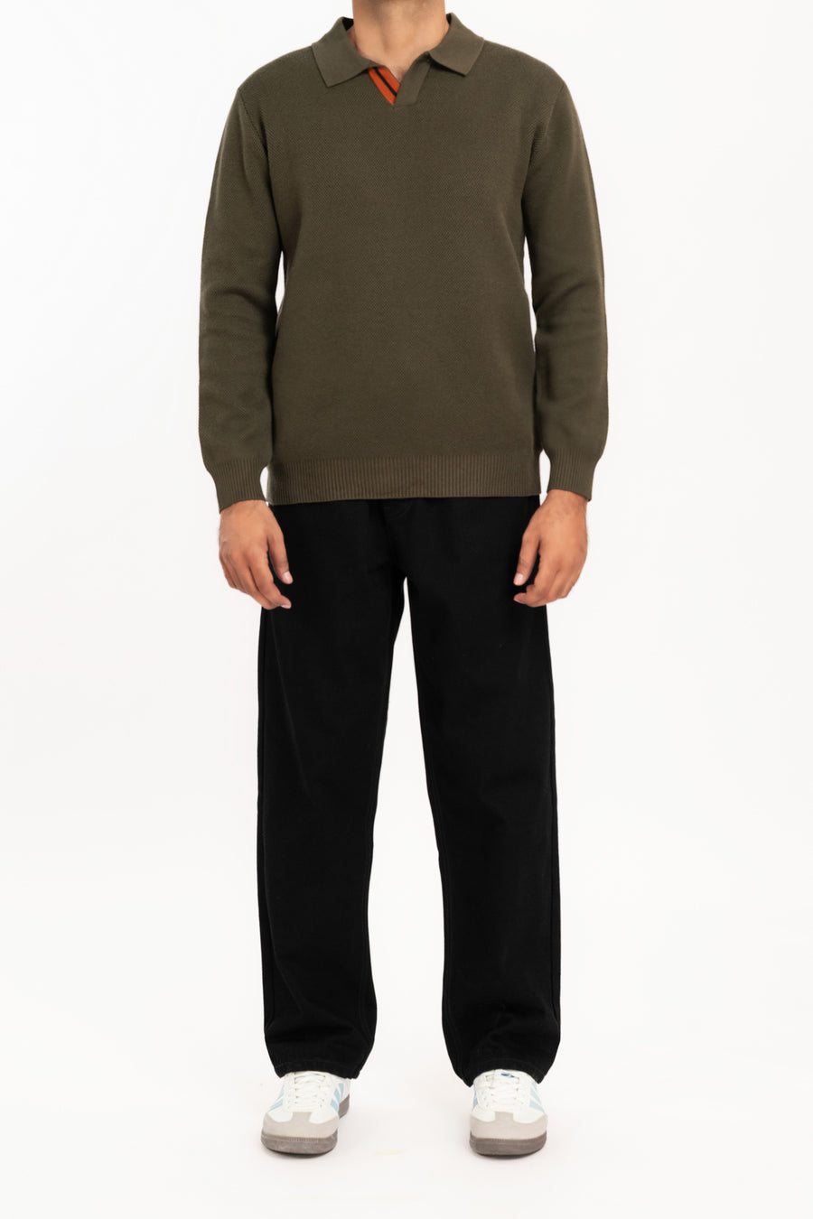 Men's Johnny Collar Polo Sweater