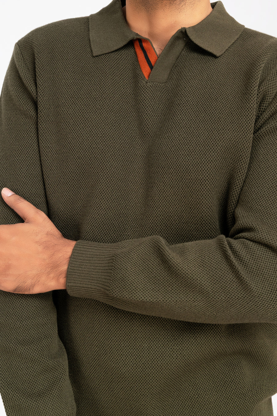 Men's Johnny Collar Polo Sweater
