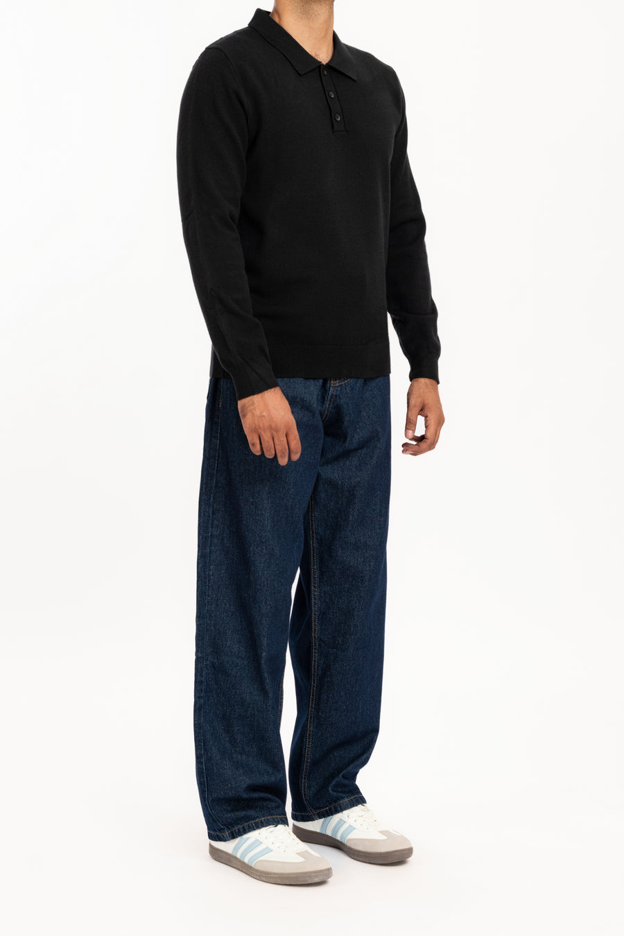 MEN'S BLACK ROAST KNIT POLO SHIRT