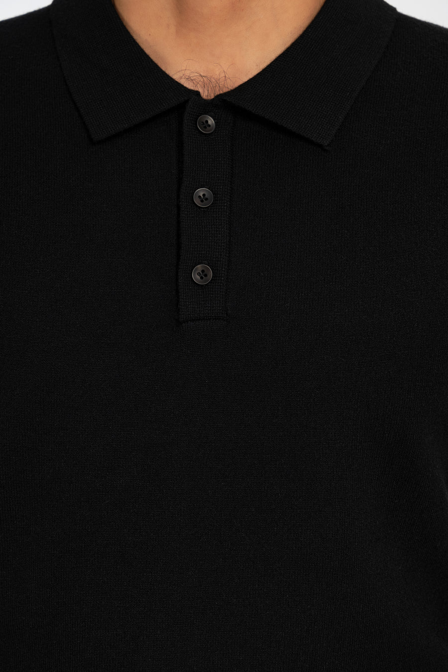 MEN'S BLACK ROAST KNIT POLO SHIRT