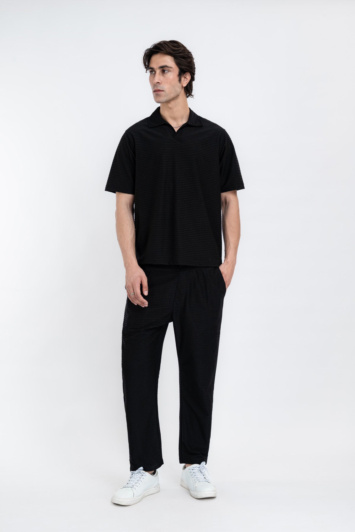 Obsidian Waffle Men's Polo