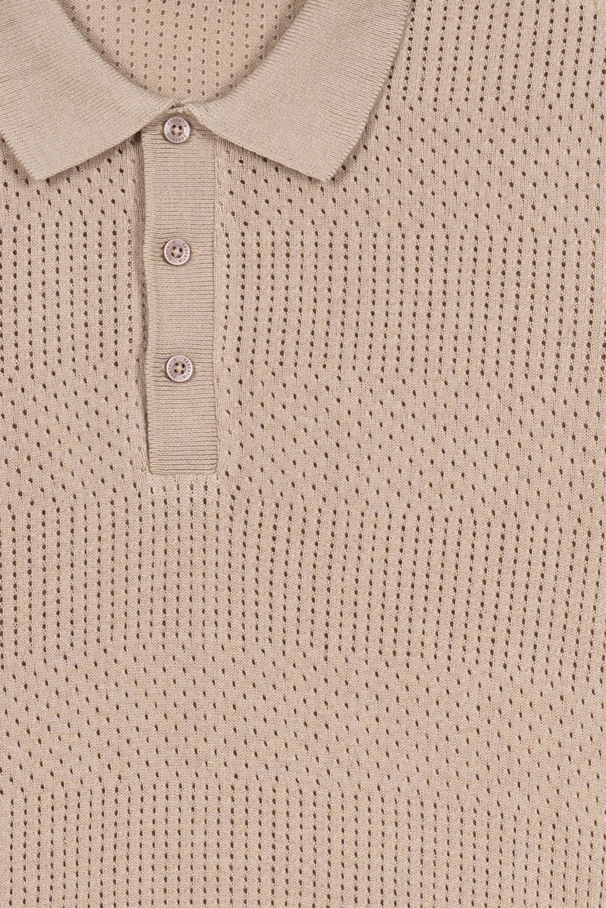 Perforated Men's Knit Polo