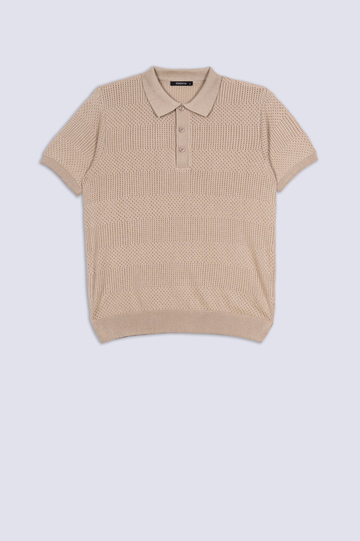 Perforated Men's Knit Polo