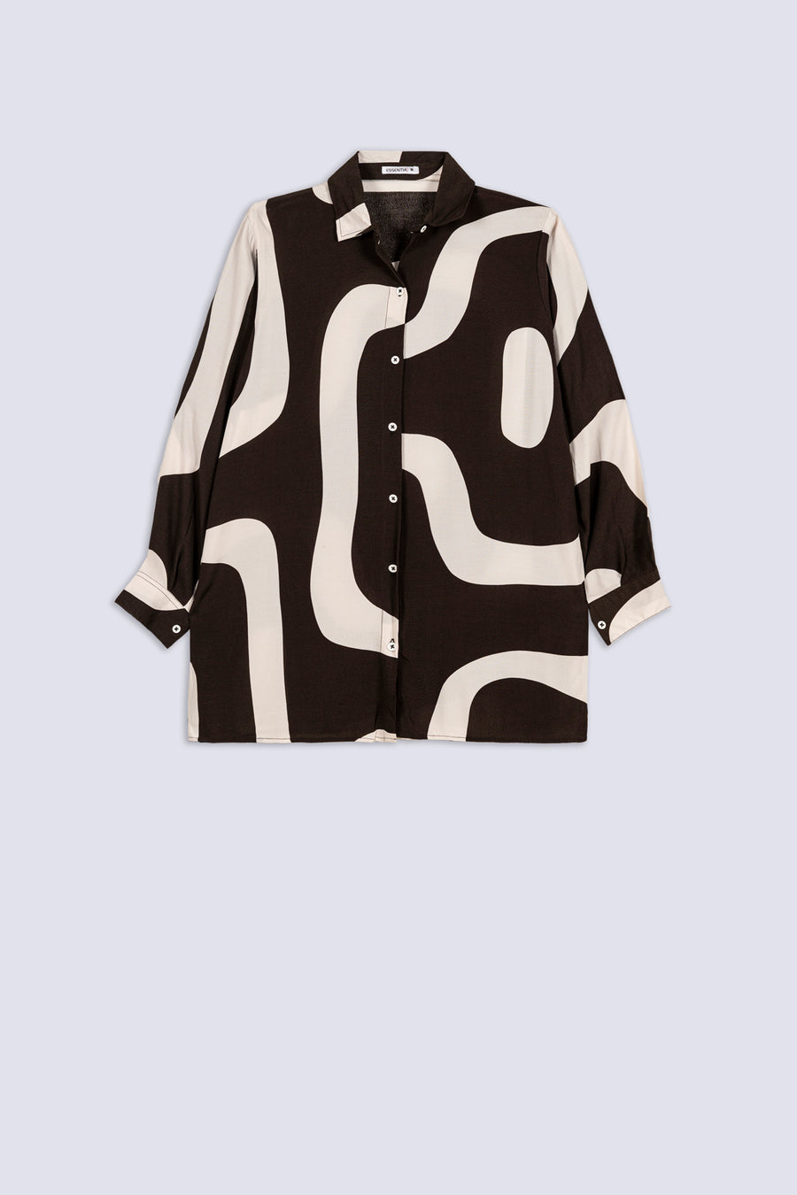 LADIES ABSTRACT PRINT FLOWING SHIRT