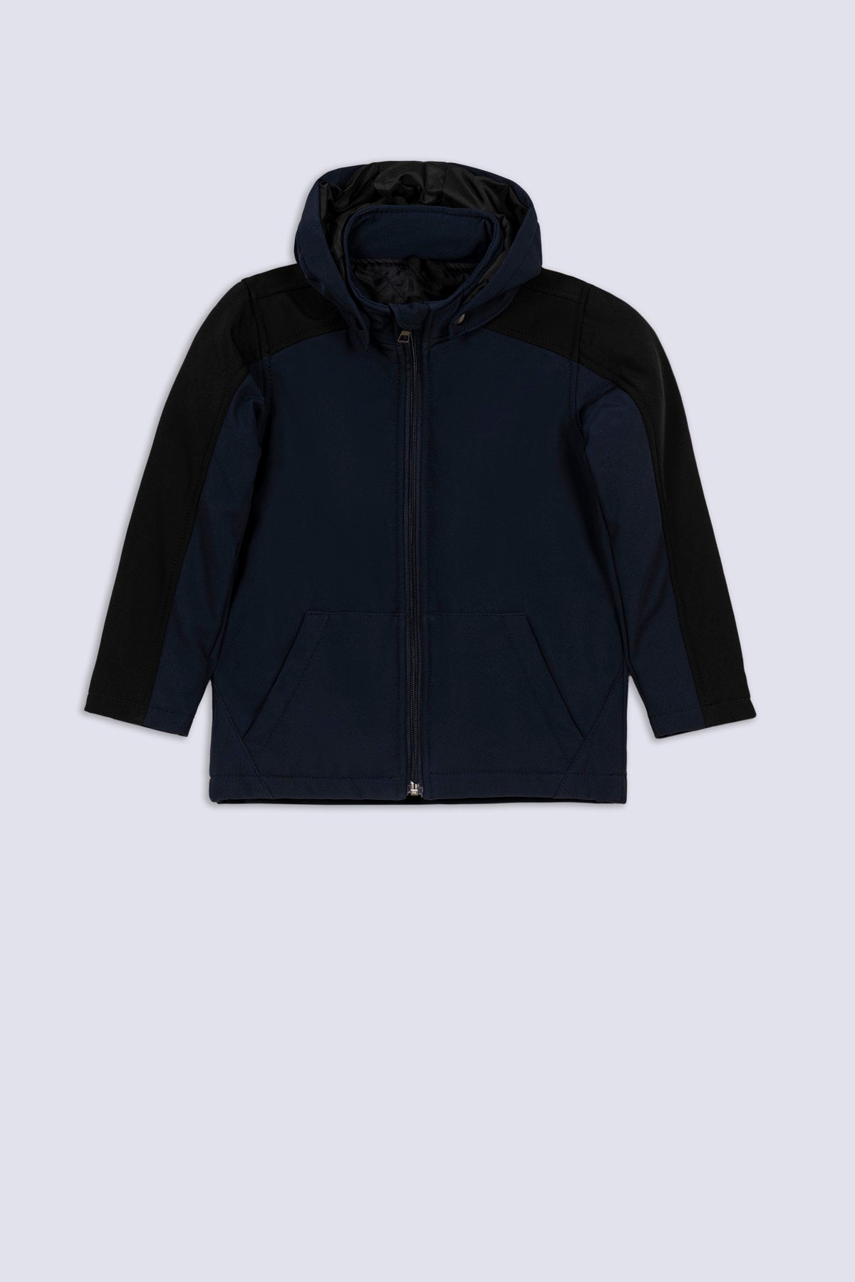 Navy & Black Panel Boys' Jacket