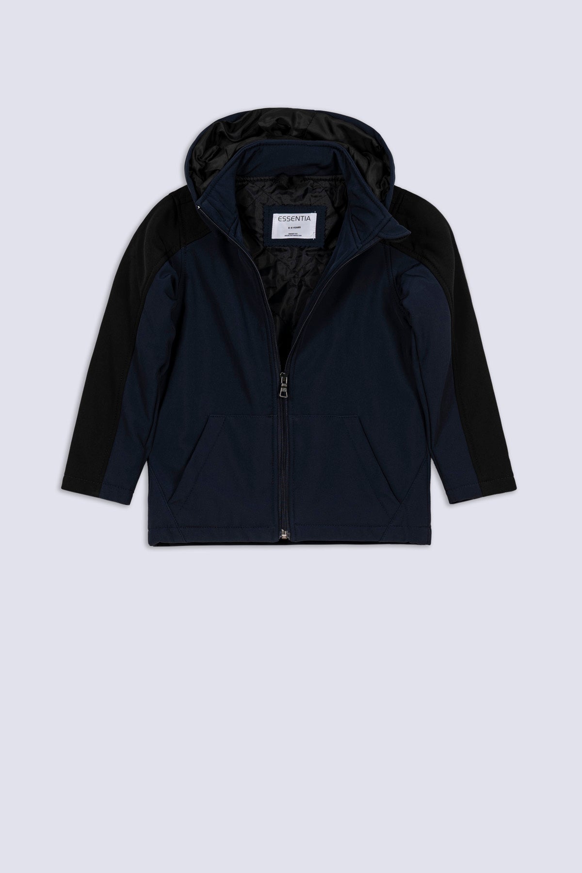 Navy & Black Panel Boys' Jacket