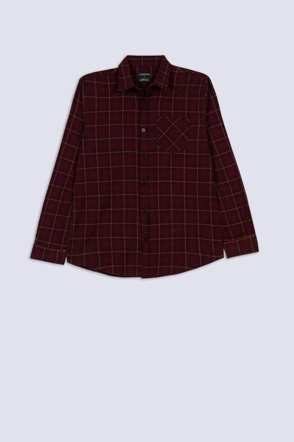 Maroon Heritage Men's Check Shirt