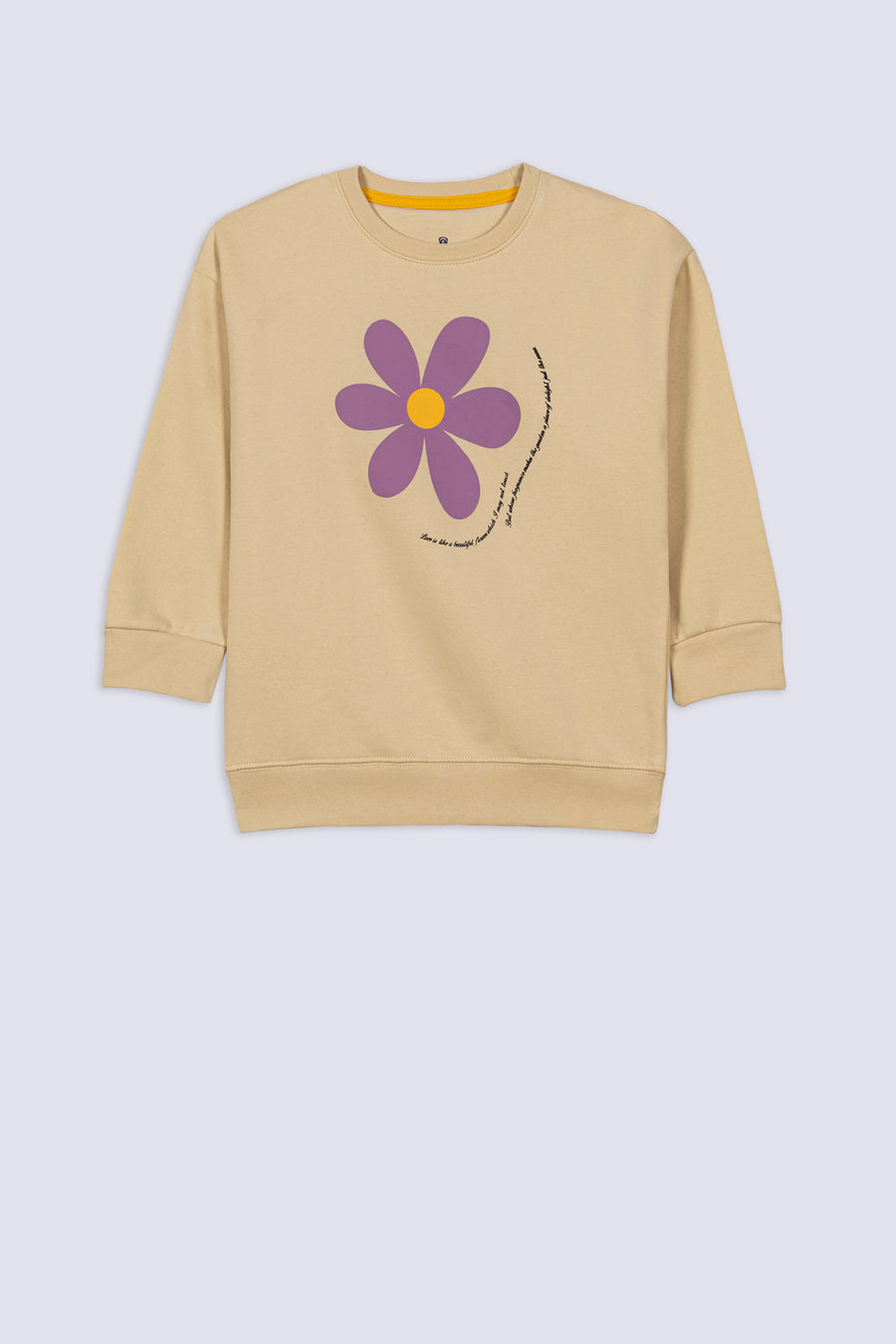 GIRL'S FLOWER PRINT SWEATSHIRT