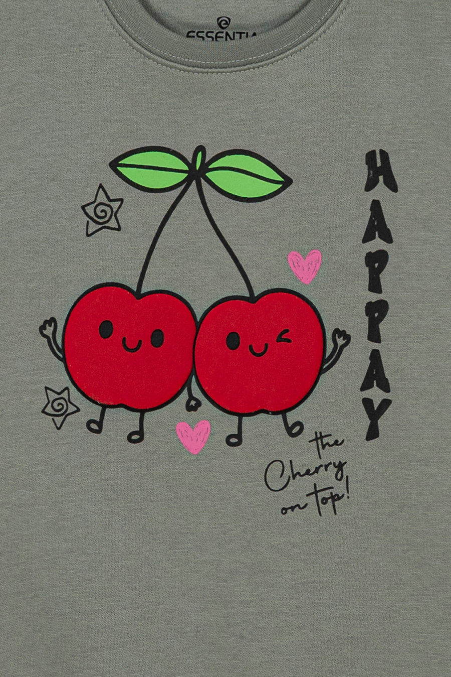 GIRL'S CHERRY PRINT SWEATSHIRT