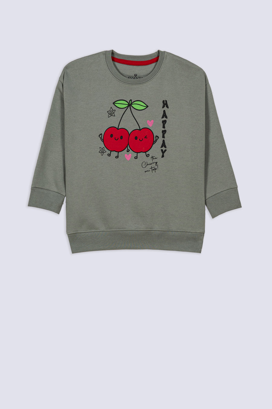 GIRL'S CHERRY PRINT SWEATSHIRT