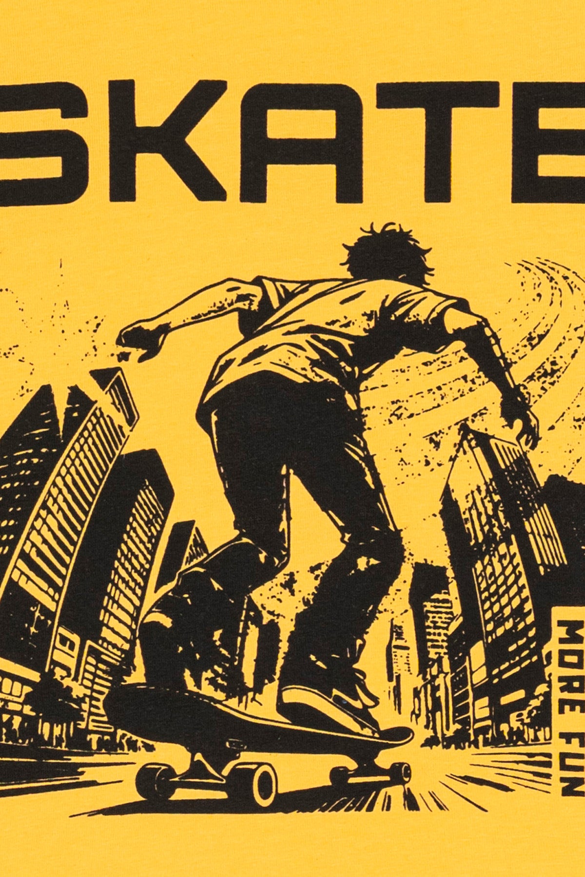 Skateboard Action Print Boys’ Tee