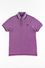 Wine Tipped Men's Polo Shirt.