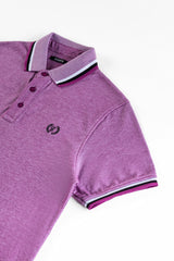 Wine Tipped Men's Polo Shirt.