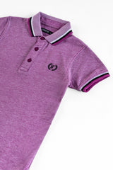 Wine Tipped Boy's Polo Shirt.