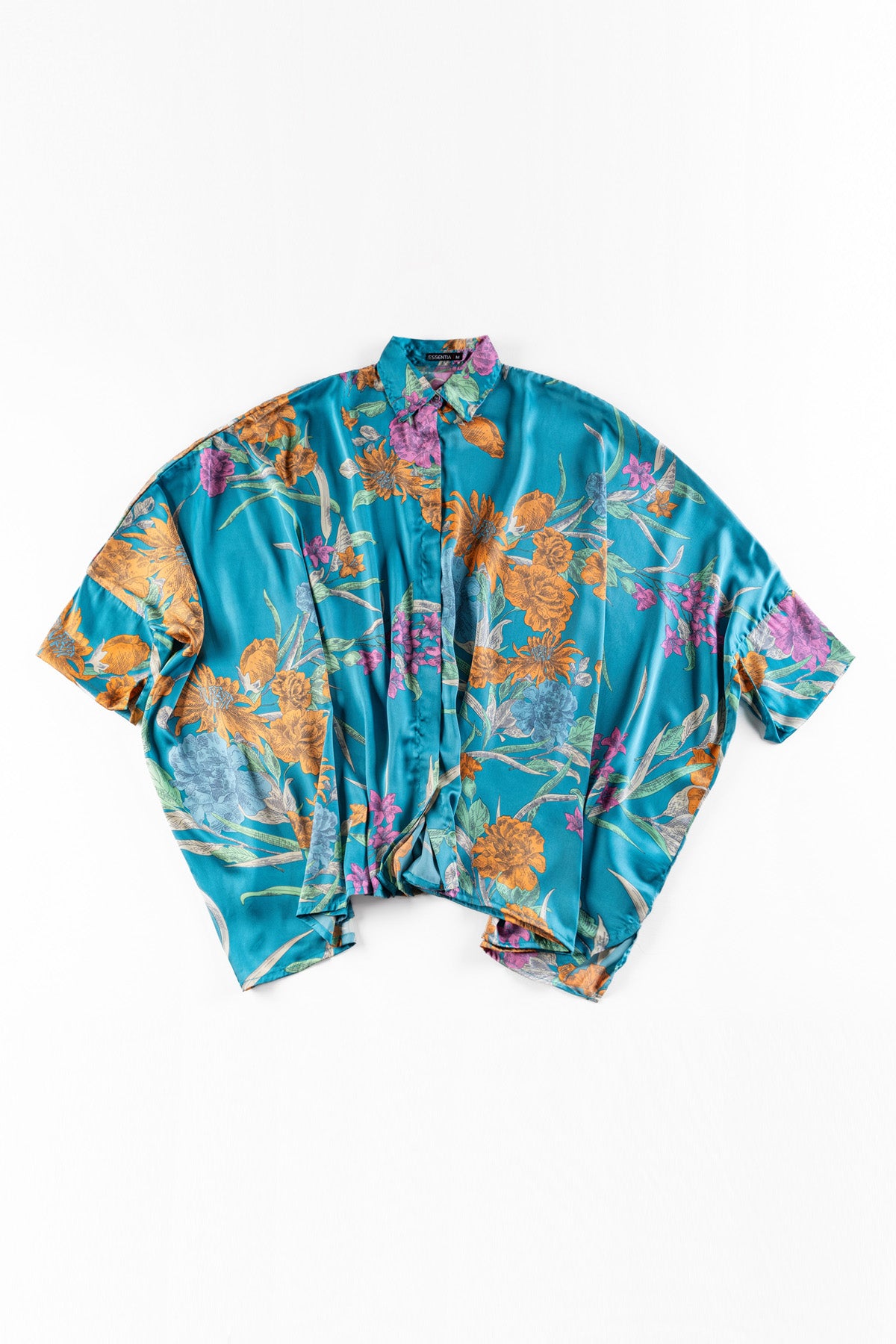 Turquoise Floral Ladies Kaftan