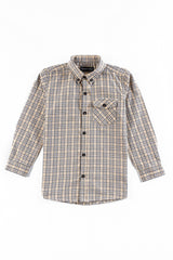 Beige Checkered Boy's Shirt