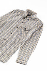 Beige Checkered Boy's Shirt