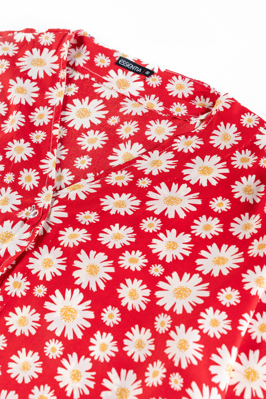 Red Floral Ladies Shirt