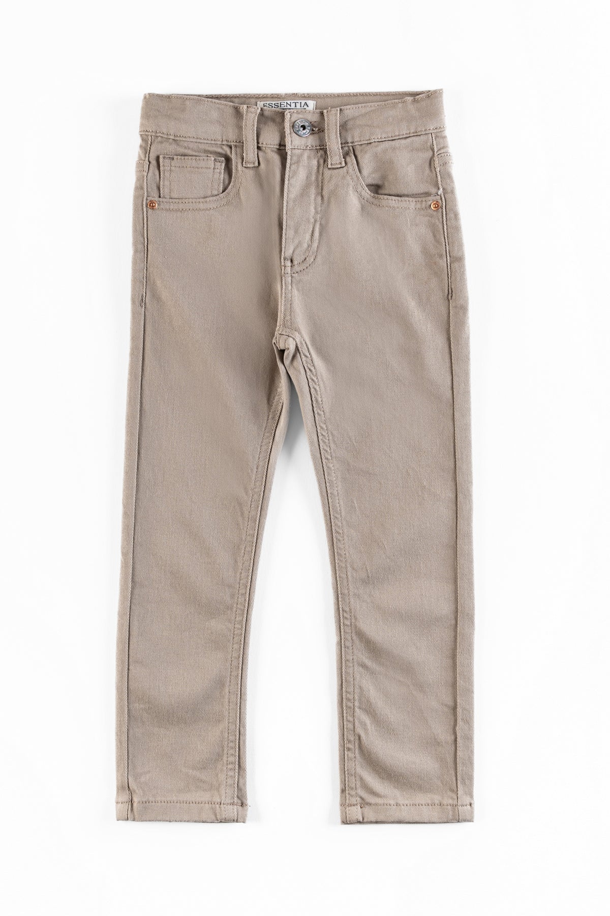 Beige Boy's Cotton Jeans.