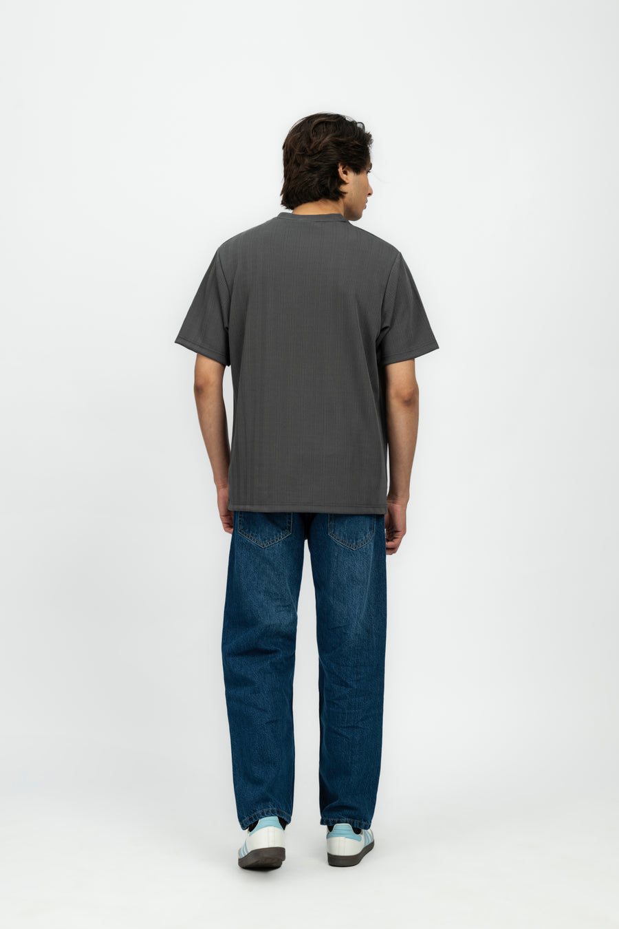 Dark Grey Men's Baggy Fit T-Shirt
