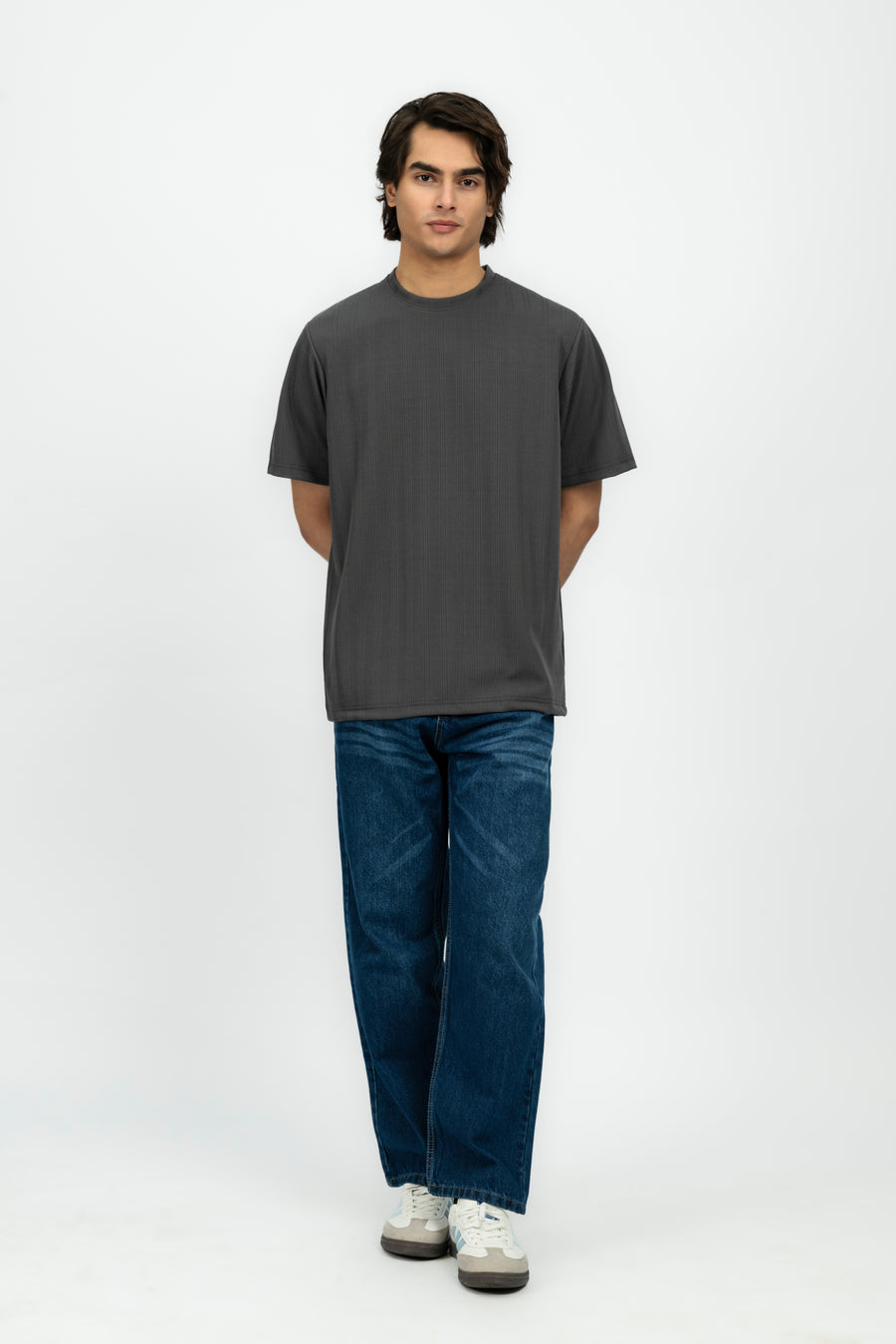 Dark Grey Men's Baggy Fit T-Shirt