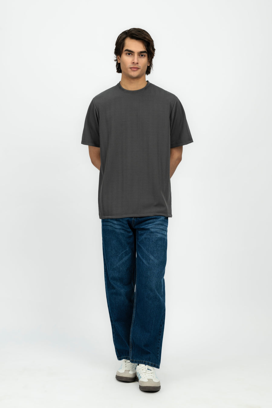 Dark Grey Men's Baggy Fit T-Shirt