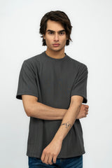 Dark Grey Men's Baggy Fit T-Shirt