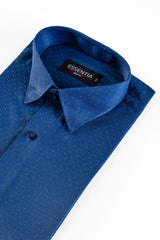 Navy Blue Dot Dress Shirt