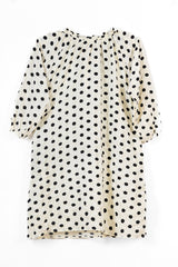 White Polka Dots Ladies Top