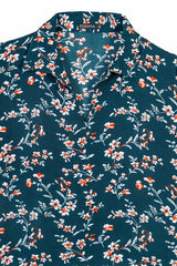 Dark Green Floral Ladies Top