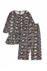 Black Printed Girl's Co-ord Set