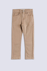 Light Brown Boy's Cotton Jeans