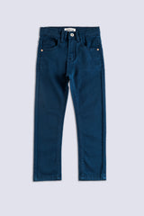 Navy Blue Boy's Cotton Jeans