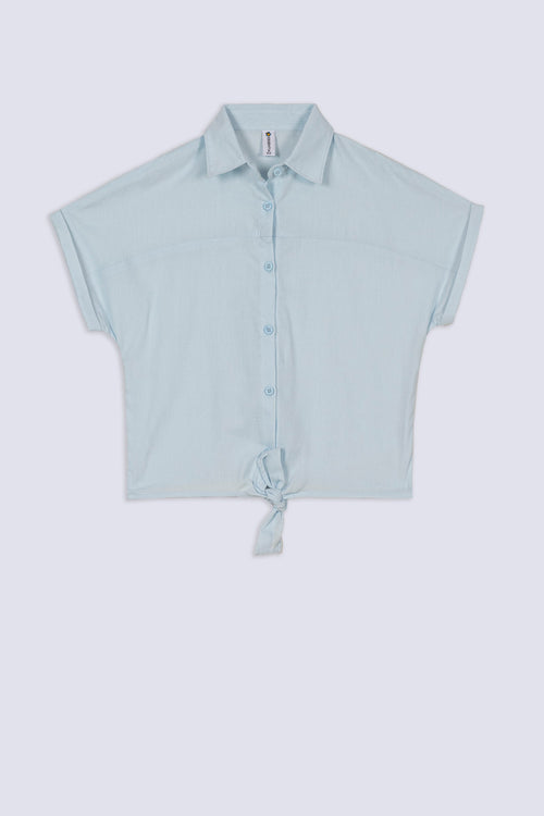 Blue Cloud Knot Girls' Top
