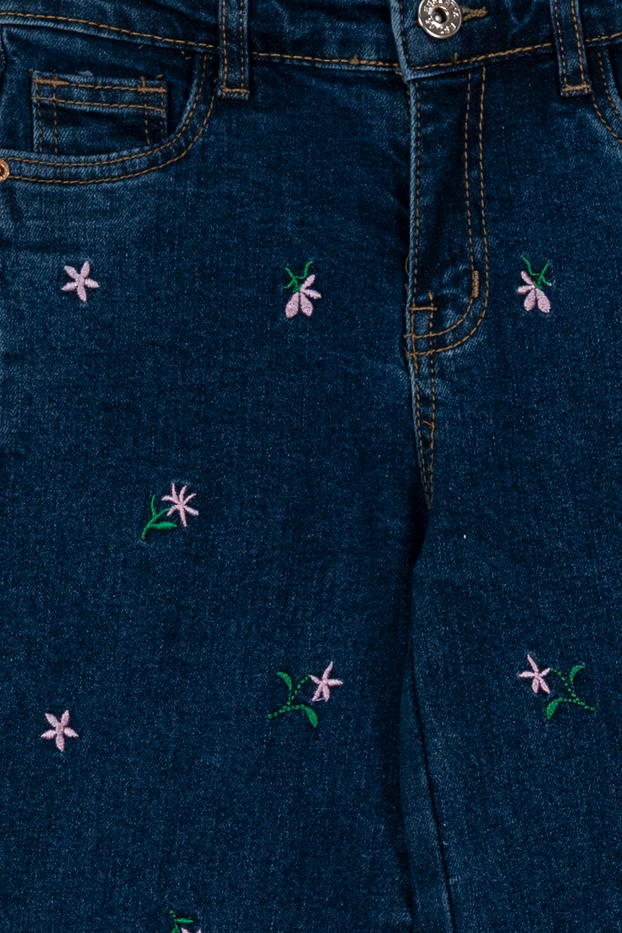Girls' Floral Embroidered Jean