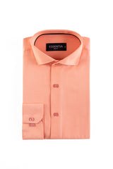 Peach Texture Men's Dress Shirt