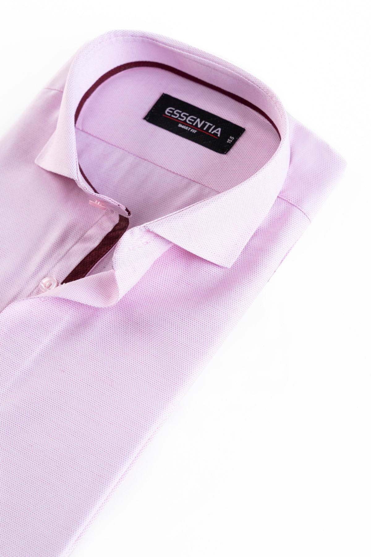 Pink Textured Men's Dress Shirt