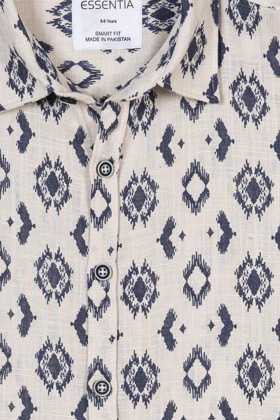 Boys' Classic Ikat Pattern Shirt