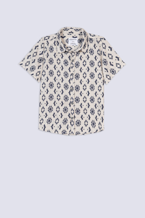 Boys' Classic Ikat Pattern Shirt