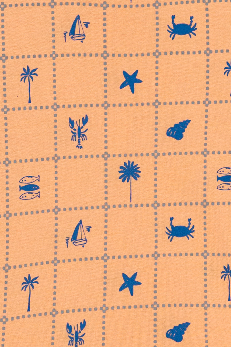 Boys' Coastal Grid Printed Tee