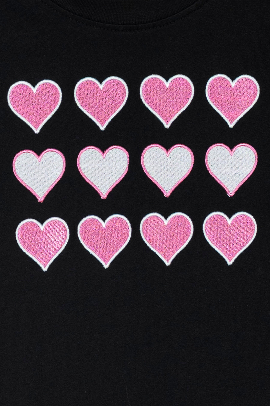 Girls' Heart Embroidered Tee
