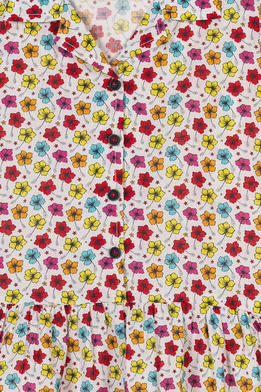 Girls' Multicolor Floral Summer Dress