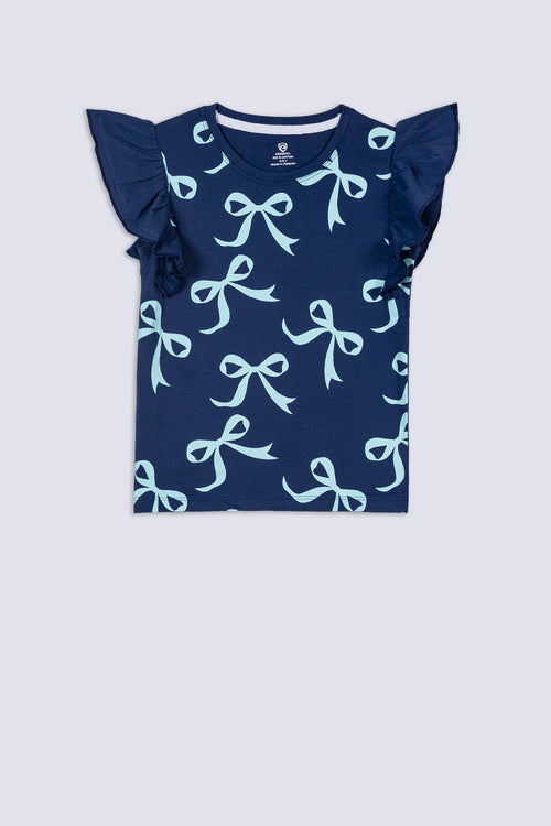 Girls' Cute Bow T-Shirt