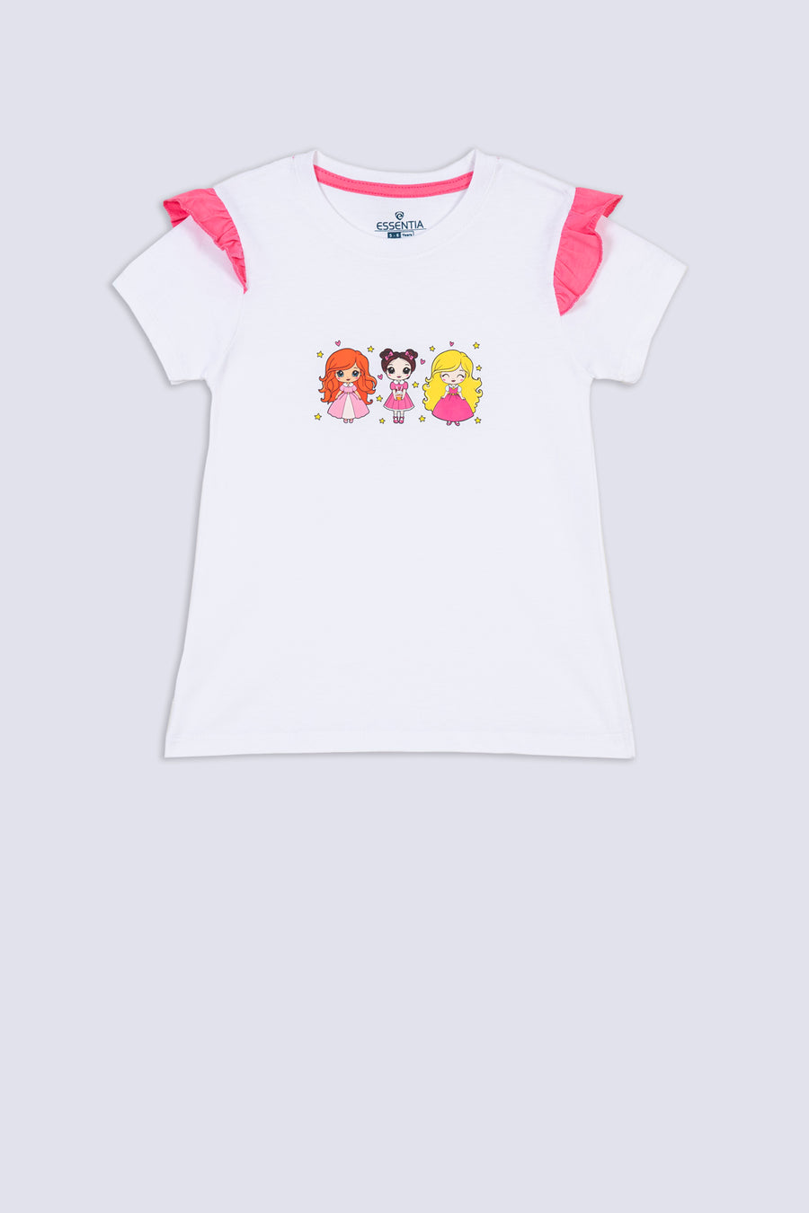 White Girl's Printed T-Shirt