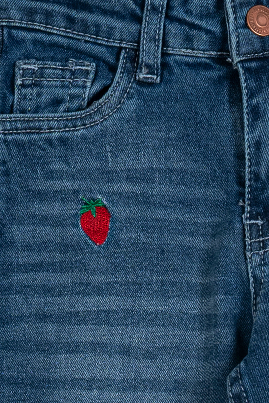 Girl's Strawberry Charm Denim