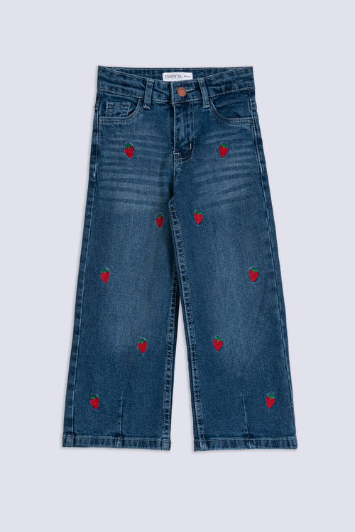 Girl's Strawberry Charm Denim